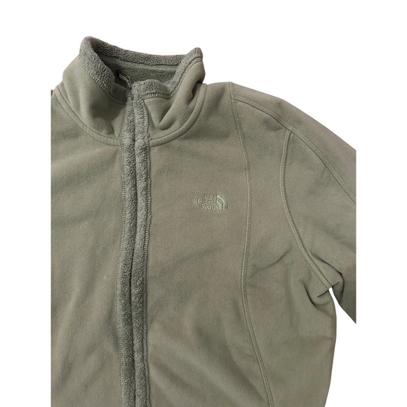 Womens North Face Full Zip Green Light Weight Fleece Jacket Size M - Picture 2 of 3